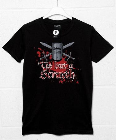 Crossed Swords Black Knight Scratch T-Shirt For Men 8Ball